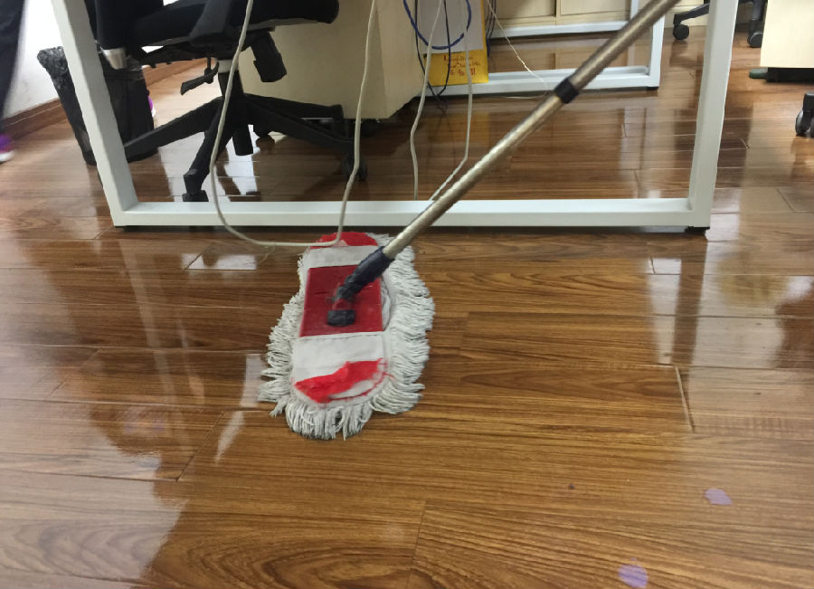 富锦市木地板保洁案例
